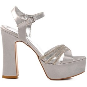 Resim Aspor Gümüş Gri Kadın Topuklu Abiye Ayakkabı Çok Renkli 