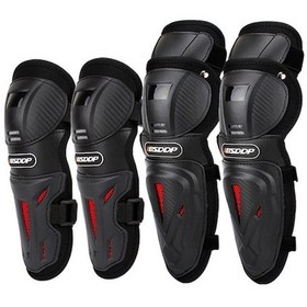 Resim Hallow Autotop Motosiklet Dizlik Ve Dirseklik Set 4 Parça Siyah Yg Siyah 