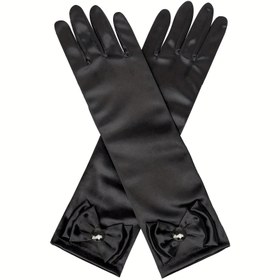 Resim Kadınların Zarif Siyah Resmi Eldivenleri - Yay Detaylı Uzun Eldivenler, Düğün, Prom, Akşam Elbisesi, Kostüm Partileri İçin - Resmi Etkinlik Aksesuarları - Kadınlar İçin Zarif Parti Eldivenleri, Prom Gecesi Aksesuarı, Sophisticated Tasarım, Refined El Sanatları, Gelin Aksesuarları 