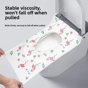 Resim 20/40/60 Adet Tek Kullanımlık Klozet Örtüsü - Sevimli Flamingo Tasarımı, Geniş ve Uzun, Halka Açık Tuvaletler, Seyahat, Uçaklar İçin | Yumuşak Klozet Kapağı Örtüleri, Taşıması Kolay 