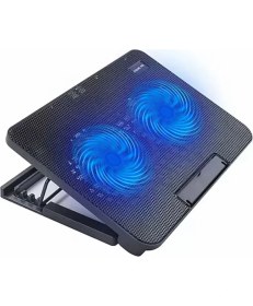 Resim Hatıra Kutusu USB Girişli Laptop Soğutma Standı Çift Fan Mavi Işıklı Notebook Soğutucu - Lisinya 