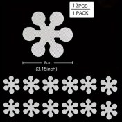 Resim Fochsia 12 Parça Çiçek Desenli Banyo Küveti Yapışkanı: Kaymaz, Şık Ve Güvenli 