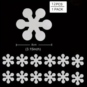 Resim Fochsia 12 Parça Çiçek Desenli Banyo Küveti Yapışkanı: Kaymaz, Şık Ve Güvenli 