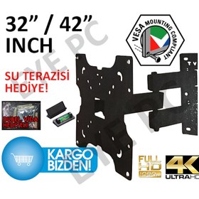 Resim Lg 40"İnç 102 Ekran Hareketli Çift Kol Metal Askı Aparatı 