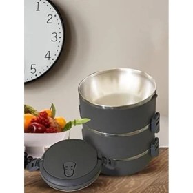 Resim Davet Freshbox Füme 3 Katlı Sızdırmaz Yemek Termosu Sefer Tası (Özel Seri, Özel Renk) 1.8 Litre 