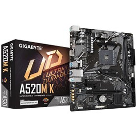 Resim Gigabyte A520M K 1.0 DDR4 AMD A520 Soket AM4 5100 MHz DDR4 mATX Gaming Anakart 