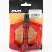 Resim Evo Bilyeli Platform Bisiklet Pedalı Transparan Kırmızı 