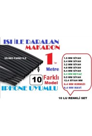 Resim Silimo Daralan Makaron 10'lu Renkli Set (1'er Metre) 