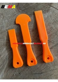 Resim Bema Kaporta Macun Çekme Spatulası Silikon Çekme Spatula 3Lü 