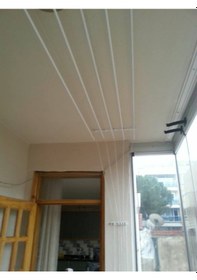 Resim Güneş Asansörlü Çamaşır Askısı Çamaşırlık 7 Çubuklu 100 CM Gümüş 