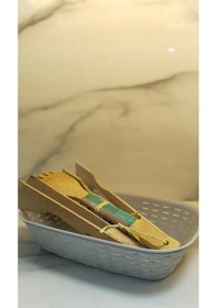 Resim 4 Lü Ahşap Kaşıklık 