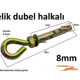 Resim Halkalı Çelik Dubel Metrik 8 Saglam İyisi Çakma Dube Kancalı Dube 