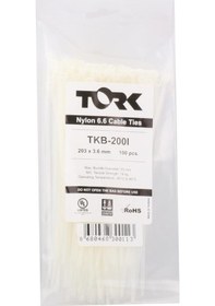 Resim Tork Trk 100 2,5mm Beyaz 100lü Kablo Bağı 