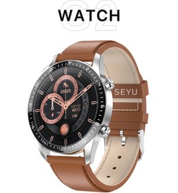 Resim SEYUWATCH Watch G2 Akıllı Saat Iphone Ve Android Tüm Telefonlara Uyumlu Smartwatch Kahverengi Deri 