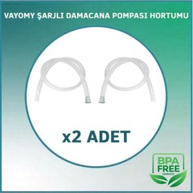Resim Vayomy Şarjlı Damacana Su Pompası Hortumu 55cm x 2 ADET Yedek Hortum 