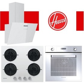 Resim Hoover HOT3051WI/E - HVW6MW - HDG6C1GWTK Beyaz Cam Ankastre Set 