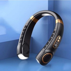 Resim Taşınabilir Boyun Fanı Kişisel 4000 Mah Bladeless Soğutma Boyun 1 Adet 