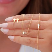 Resim 4 adet Vintage ve Seksi Haç Kolye, Bileklik, Küpe Seti, Alaşımlı Takı, Günlük Giyim, Hediyeler için İdeal, Noel, Sevgililer Günü, Yılbaşı Kutlamaları için Mükemmel 
