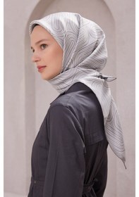 Resim BELLİ İpek Twill Eşarp 4209d01 Gümüş - 04 