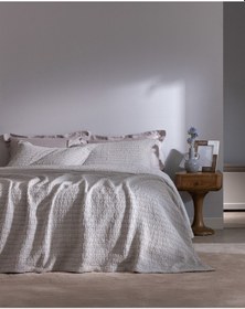 Resim Madame Coco Petite Çift Kişilik Yatak Örtüsü - Gri Gri 