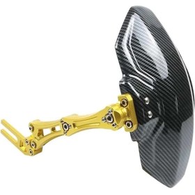 Resim Merpa Motosiklet Çamurluk Sıyırıcı Cnc Alüminyum Kol Plastik Karbon Desen SİYAH 