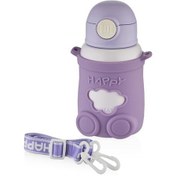 Resim Shotay ST-8816 480ml Askılı Silikon Kılıflı Pipetli Mor Çelik Matara 