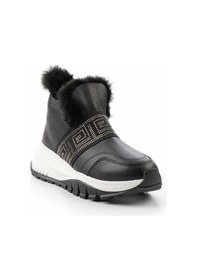 Resim Siyah Hakiki Deri Kadın Bot & Bootie K02410060003 Siyah 