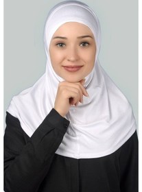 Resim Altobeh Hazır Türban Pratik Eşarp Tesettür Hijab - Namaz Örtüsü -Beyaz 