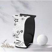 Resim Gaojunshop01 Çiçek Baskılı 42/44/45/49mm İwatch Kordonu Yumuşak Spor Bileklik 