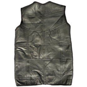 Resim Ln Leather Özel Üretim Patchwork Kürk-süet Gerçek Deri Çocuk Yelek 5-6 Yaş Siyah 