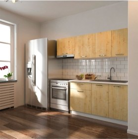 Resim Tdesigno İpek Hazır Mutfak Dolabı 200 CM Safir Meşe Tezgah Dahil Değil Atlantik Çam 