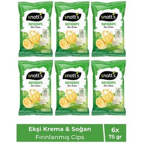Resim Ekşi Krema & Soğan Aromalı Fırınlanmış Cips 75 Gr X6 Adet 