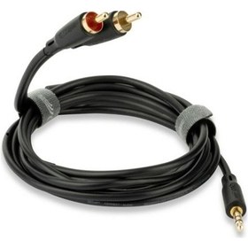 Resim Qed Qe-8111 3.5Mm Jack - Rca / Bir Ucu 3.5Mm Diğer Ucu Rca Kablo 