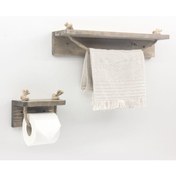 Resim FebsWood Masif Ahşap Ipli Havluluk Takımı 