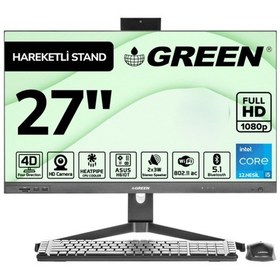 Resim Green GT27 i5-12400 16 GB 512 GB SSD 27" W11H All In One Masaüstü Bilgisayar 