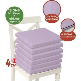 Resim Xpermate 6'lı Sandalye Minderi Su İtici Kumaş 40 x 40 CM Lila 