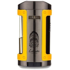 Resim Lubinski Sehpalı Kılıflı Dört Torch Puro Çakmağı Gunmetal-sarı 