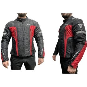 Resim Venom Air Racing 4 Mevsim Motosiklet Montu Siyah - Kırmızı 