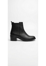 Resim Siyah Kadın Hakiki Deri Topuklu Bot 039.282 Siyah 