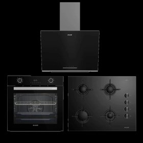 Resim Arçelik Yeni Siyah Üçlü Cam Seri Ankastre Set 