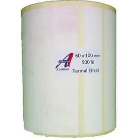 Resim A1 Etiket 60 mm x 100 mm Termal Barkod Etiketi 500 Lü 