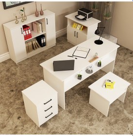 Resim KALENDER DEKOR MERKÜR-1-2-3-4-5 OFİS BÜRO MASASI TAKIMI MRK01 