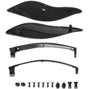 Resim Yaleker Harley Davidson İçin Siyah Abs Malzemeden Yapılmış Yan Kanatçık Ve Başlık Yönlendirici Kiti 