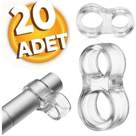 Resim Şeffaf Silikon Plastik Kapı Kolu Tutucu Tutacağı Durdurucu Pencere Tamponu Stoperi 20 Adet 