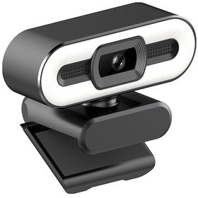 Resim 2k Çözünürlüklü Usb Web Kamerası, 300 Mp, Mikrofonlu, Işıklandırmalı, Video Konferans Ve Canlı Yayın İçin 