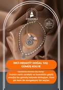 Resim OSMANLI DOĞAL TAŞ Inci-hematit Doğal Taş Gümüş Kolye 