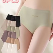 Resim 6'lı Paket İz Bırakmayan Yüksek Bel Yoga Egzersiz Külotu, Buz Egzersiz Üçgen Kadın Külotu, Düşük Bel Kadın Külotu, Saten Kadın Külotu, Midi Kadın Külotu, Egzersiz Külotu 