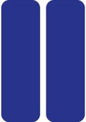 Resim Mavi Reflective Reflektif 2'li Dikdörtgen Sticker Paketi Otomobil Motosiklet Reflektif Parlayan Sticker Etiket Modeli 