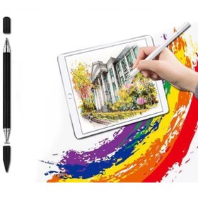 Resim TahTicMer Samsung Galaxy Tab 3 T110 T111 T113 T116 Dokunmatik 2 In 1 Kalem S Pen Stylus Siyah 