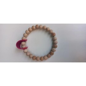 Resim Whisper Concept Ahşap Boncuklu Yuvarlak Deri Askılıklı Banyo Havluluğu 